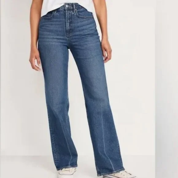 Old Navy Jeans Old Navy Nwot Extra High Rise Sky High Wide Leg